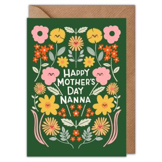 Floral Nanna Mother's Day Card