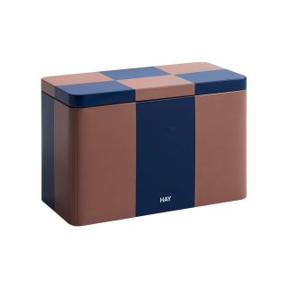 HAY Tin Container - Medium - Brown & Midnight Blue