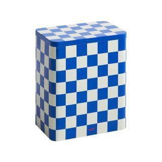 HAY Tin Container - Large - Blue & Off White