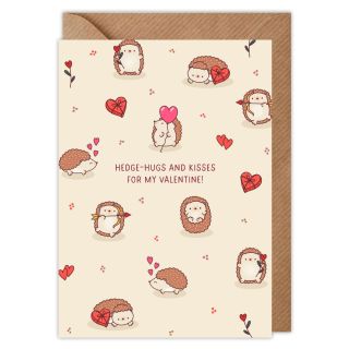 Hedge-Hugs & Kisses Valentines Card