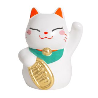 Helio Ferretti White Lucky Cat Money Box
