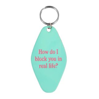 Block You in Real Life Retro Keyring
