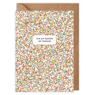 Love You Hundreds and Thousands Valentines Card