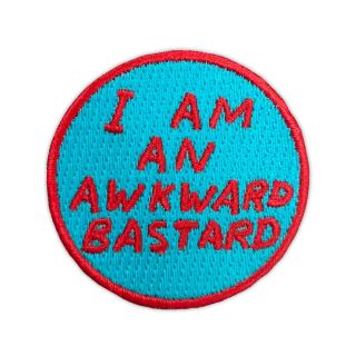 David Shrigley Awkward Bastard Embroidered Patch