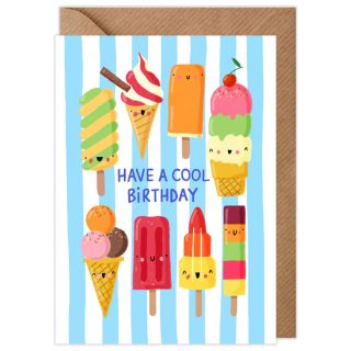 Ice Creams Cool Birthday Card