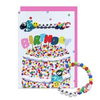 Jolly Awesome Friendship Bracelet Card - Happy Birthday Cake