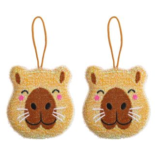 Kikkerland Set of 2 Scrub Sponges - Capybara