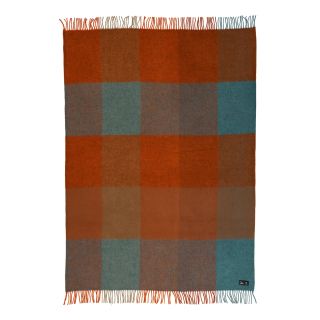 Klippan Gotland & Lambswool Throw, Gotland Check Orange