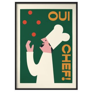Little Egret Oui Chef A3 Print