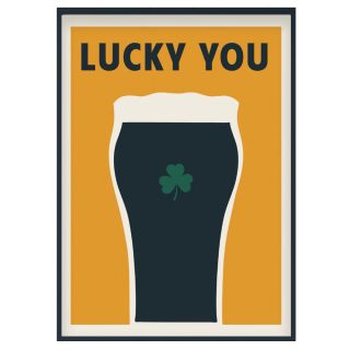 Little Egret Lucky You Stout A3 Print