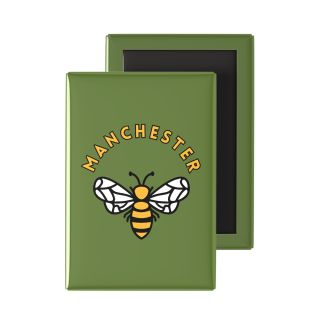 Manchester Bee Green Fridge Magnet