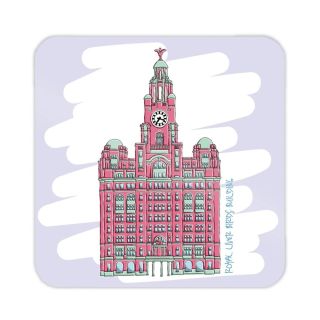 Moo & Snip Liver Building Coaster