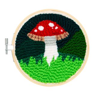 Kikkerland Punch Needle Kit - Mushroom