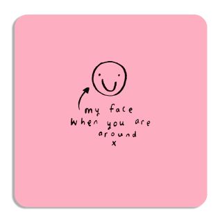 Sooshichacha My Face When You're Around Coaster