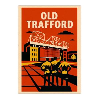 Old Trafford Stadium A4 Print