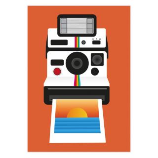 Orange Polaroid Camera Print