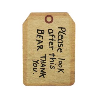 Half Moon Bay Paddington Bear Tag Shaped Mini Notebook