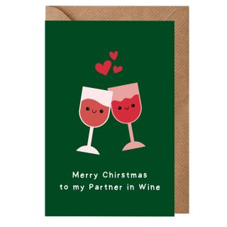 Partner In Wine Christmas Card