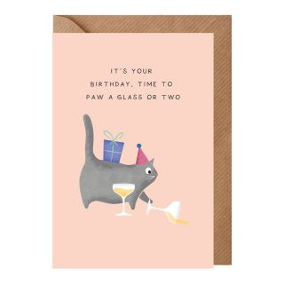 Studio Mads Paw a Glass Birthday Card