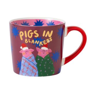 Eleanor Bowmer Pigs in Blankets Christmas Mug