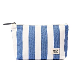 ROKA London Maida Vale Makeup Bag - Denim Stripe