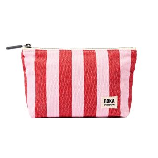 ROKA Maida Vale Makeup Bag - Strawberry Stripe