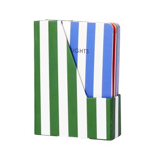 Set of 6 Breton Stripe A6 Notebooks & Holder