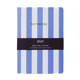  Set of 3 A5 Breton Stripe Notebooks