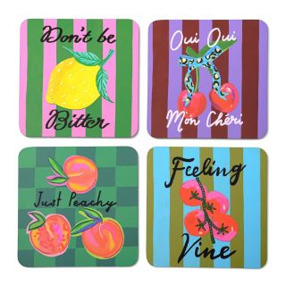 HiJinx Set of 4 Coasters - The Fruity