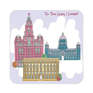 Moo & Snip Coaster Liverpool Three Graces