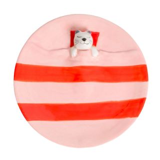 Helio Ferretti Sleeping Cat Pink Trinket Dish