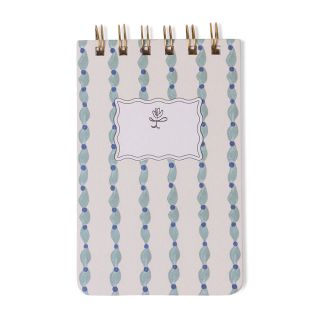 Designworks Tulip Twin Wire Notepad - Wavy Blue
