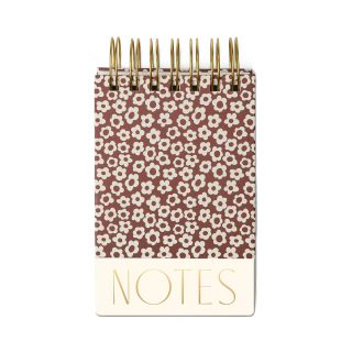 Twin Wire Notepad - Burgundy Floral