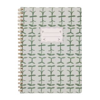 Designworks Tulip A4 Twin Wire Notebook - Green Vine
