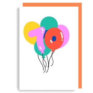 Age Balloon 70 Card