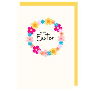 UT, Happy Easter Wreath Card