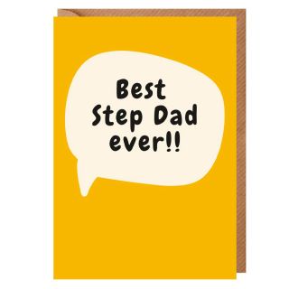 UT, Best Step Dad Speech Bubble Father's Day Card