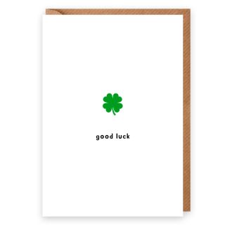 Good Luck Shamrock Card