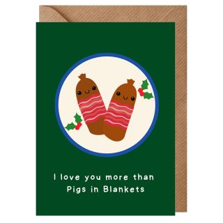 Pigs in Blankets Christmas Card