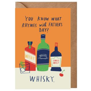 Rhymes With Whisky Father's Day Card