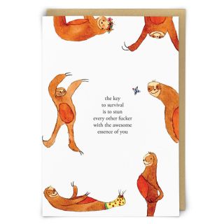 Awesome Sloth Card