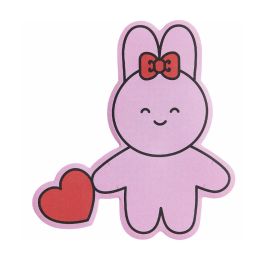 Paper Poetry Chingu Pink Bunny Sticky Notes