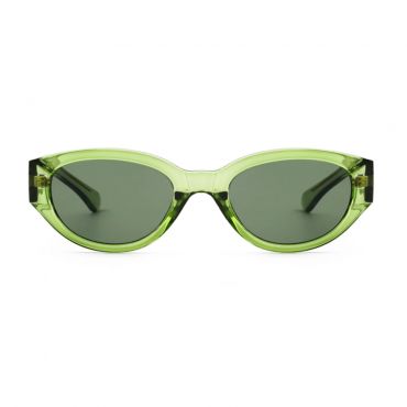 A.Kjaerbede Kaya Aviator Sunglasses in Green Marble Transparent