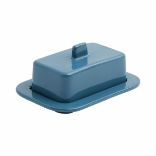 Hay Barro Butter Dish - Dark Blue