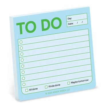 Knock Knock To Do Sticky Note - Blue