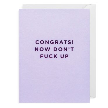 Lagom, Congrats! Don't Fuck It Up Card