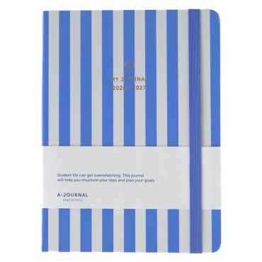 A-Journal School Diary 2026-2027 - Blue Stripes
