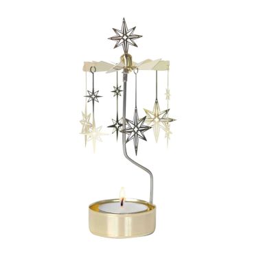 Pluto Northern Star Gold Candle Holder