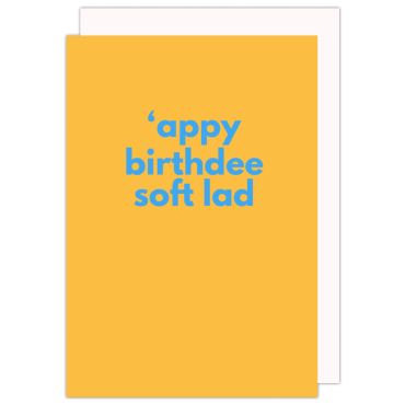 Appy Birthdee Soft Lad Card