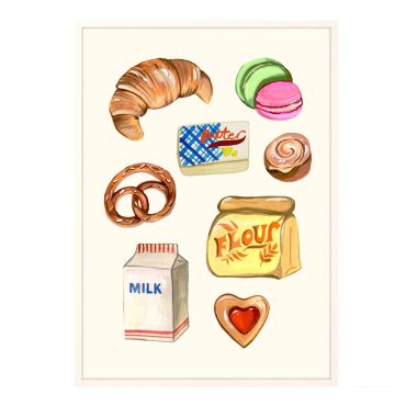 Eleanor Bowmer Baking Icons A4 Print